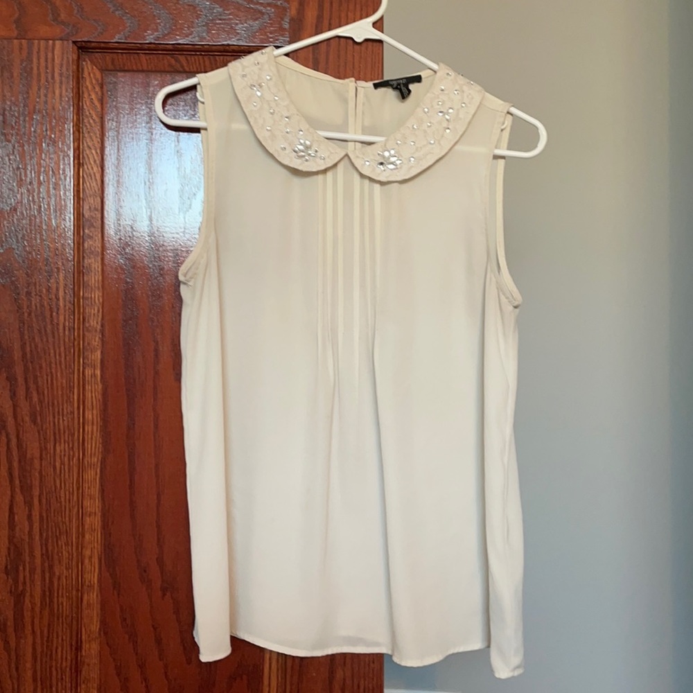 Forever 21 blouse cream color size small